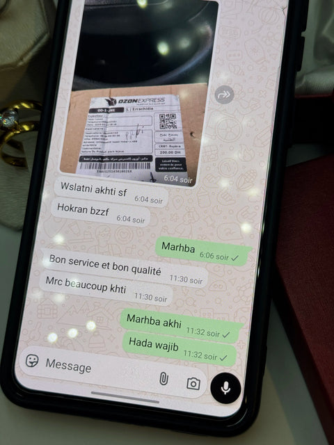 تقييم زبون على واتساب